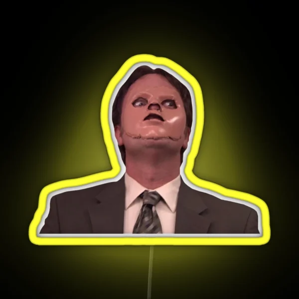 Dwight Schrute CPR Mask Funny RGB Neon Sign