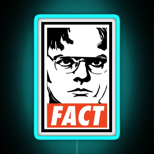 Dwight Schrute FACT RGB Neon Sign