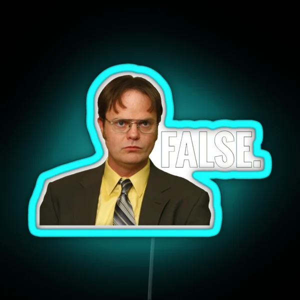 Dwight Schrute False RGB Neon Sign