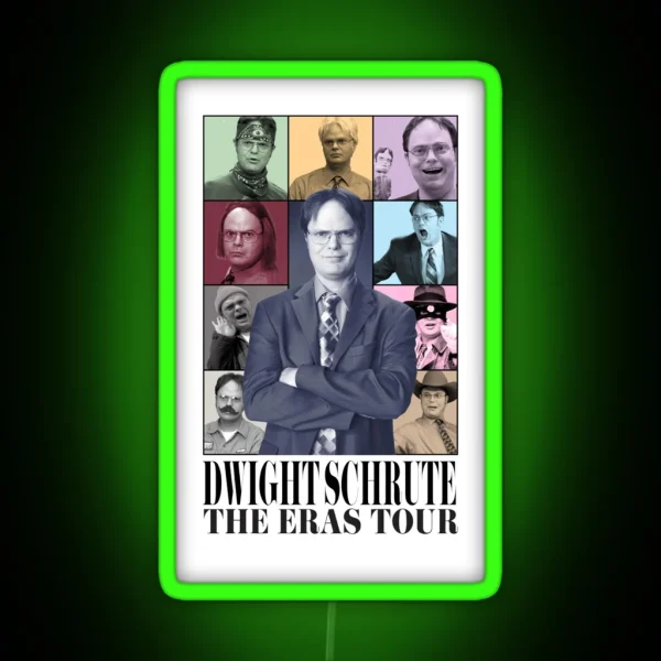 Dwight Schrute The Eras Tour RGB Neon Sign