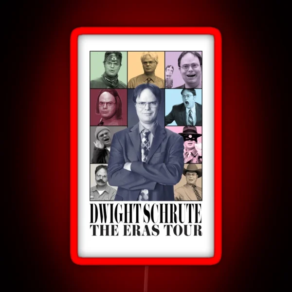 Dwight Schrute The Eras Tour RGB Neon Sign