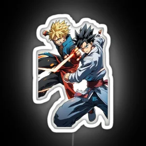 Dynamic Battle With Two Iconic Characters RGB Neon Sign