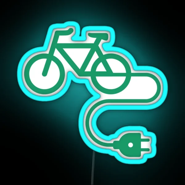 E Bike E Power Green RGB Neon Sign