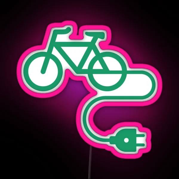 E Bike E Power Green RGB Neon Sign