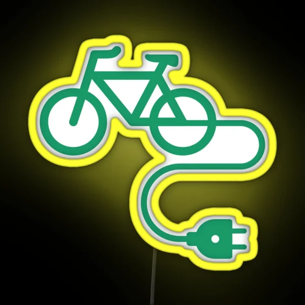 E Bike E Power Green RGB Neon Sign