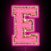 E Bubblegum Glitter Varsity Letter Patches RGB Neon Sign - Image 6