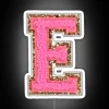 E Bubblegum Glitter Varsity Letter Patches RGB Neon Sign - Image 4