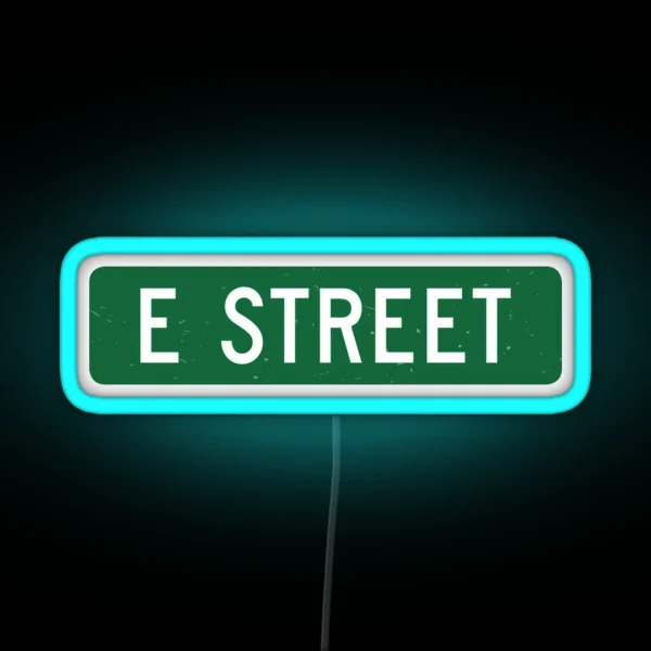 E Street Sign RGB Neon Sign