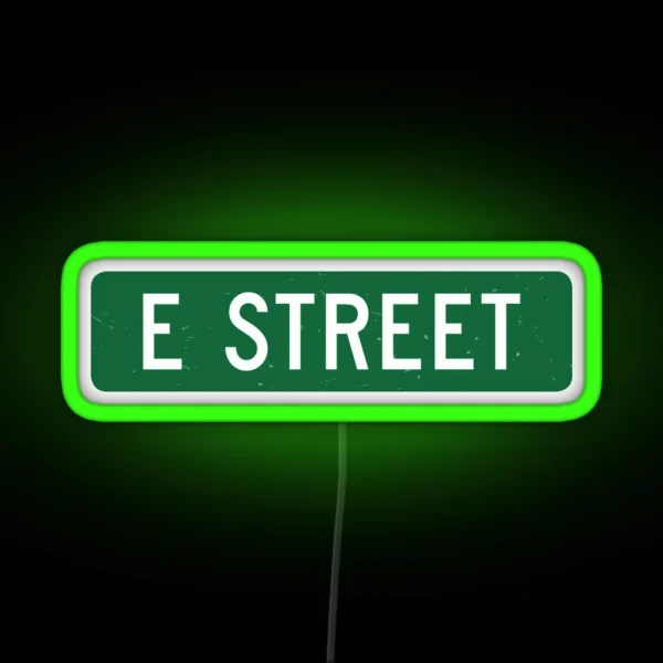 E Street Sign RGB Neon Sign