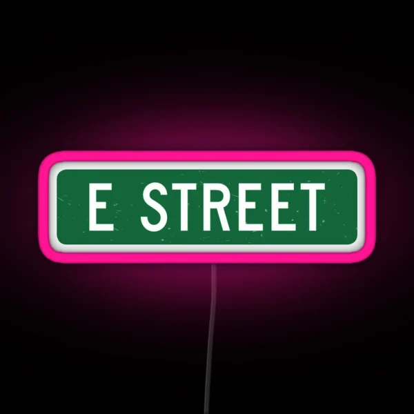 E Street Sign RGB Neon Sign