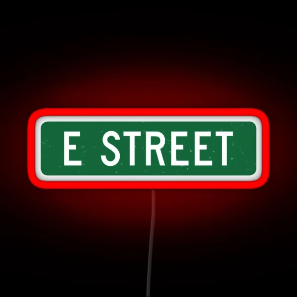 E Street Sign RGB Neon Sign