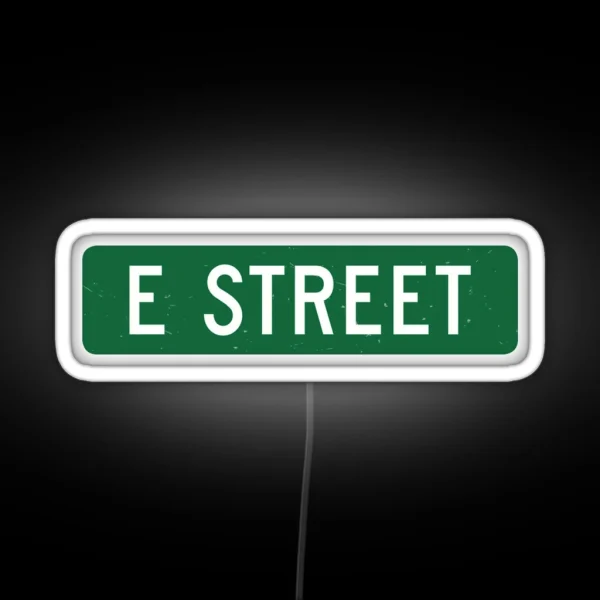 E Street Sign RGB Neon Sign