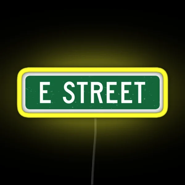 E Street Sign RGB Neon Sign