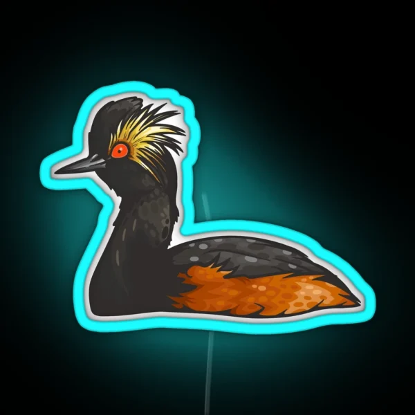 Eared Grebe RGB Neon Sign