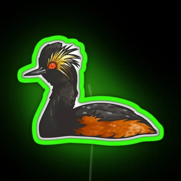 Eared Grebe RGB Neon Sign