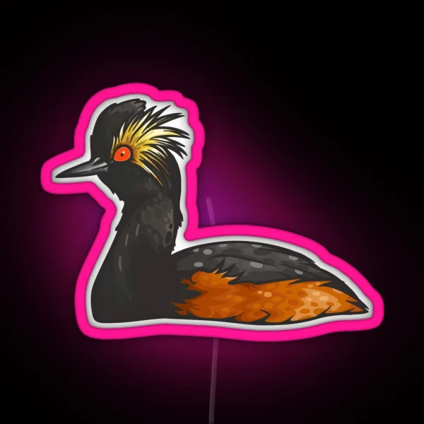 Eared Grebe RGB Neon Sign