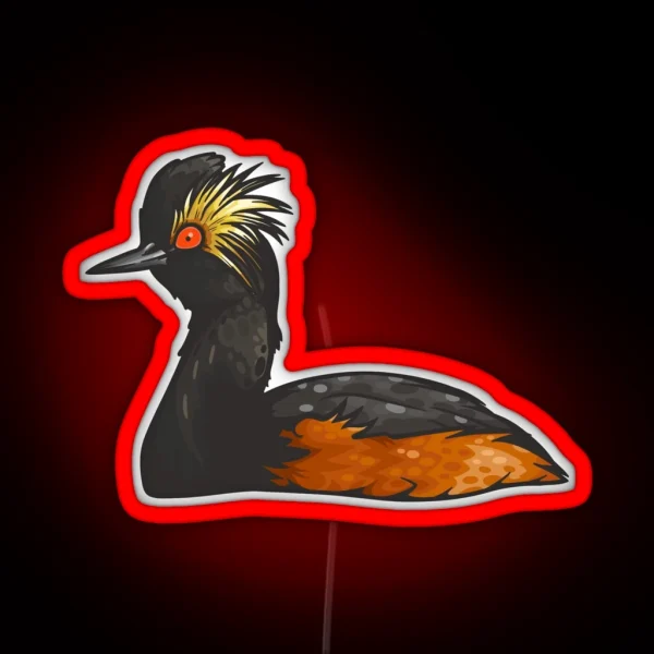 Eared Grebe RGB Neon Sign