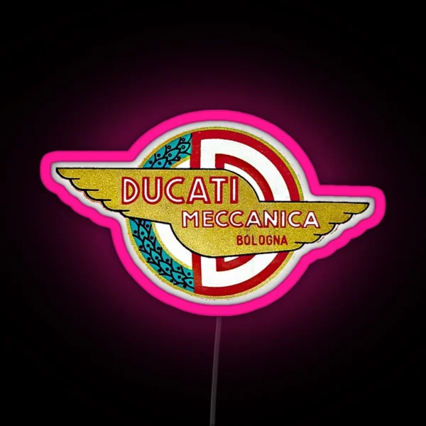 Early Years Ducati Logo Bevel Drive Forever RGB Neon Sign
