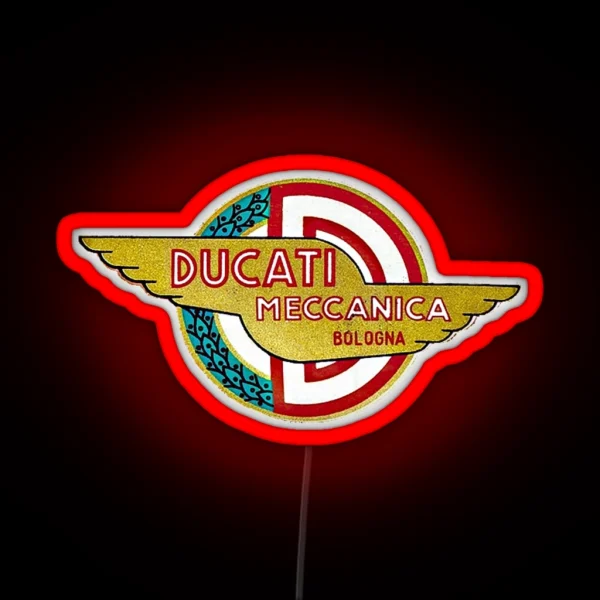 Early Years Ducati Logo Bevel Drive Forever RGB Neon Sign