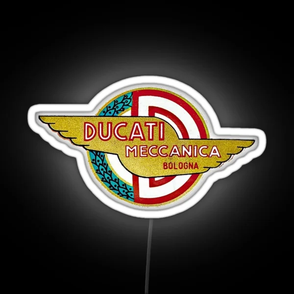 Early Years Ducati Logo Bevel Drive Forever RGB Neon Sign
