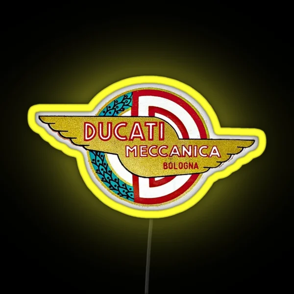 Early Years Ducati Logo Bevel Drive Forever RGB Neon Sign