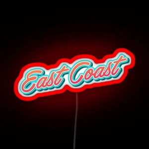 East Coast Typography RGB Neon Sign