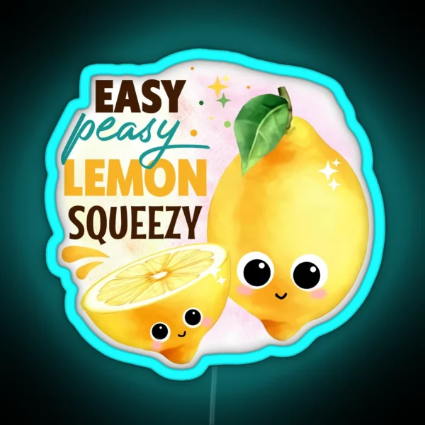 East Peasy Lemon Squeezy RGB Neon Sign