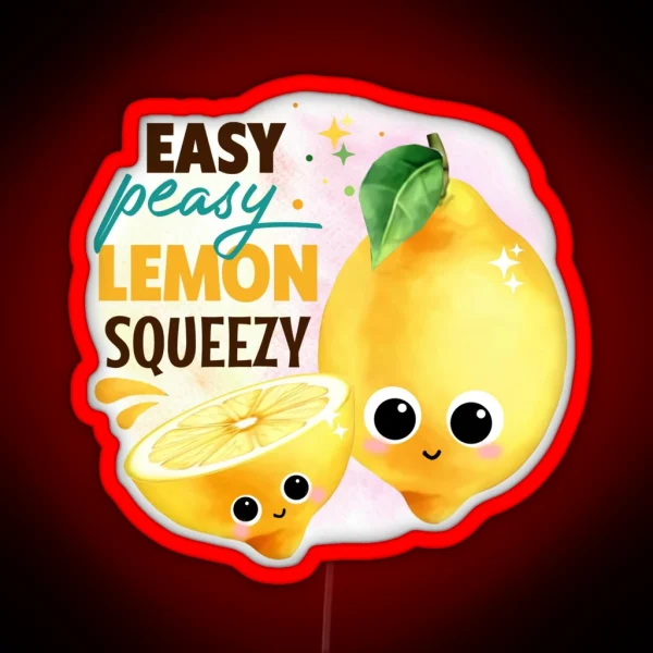 East Peasy Lemon Squeezy RGB Neon Sign