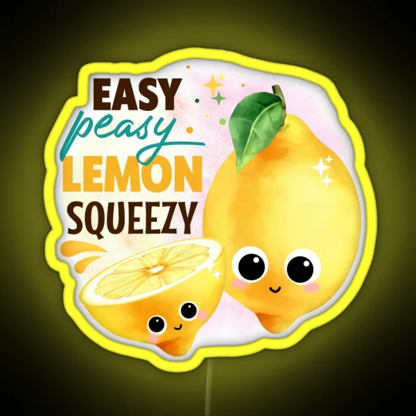East Peasy Lemon Squeezy RGB Neon Sign
