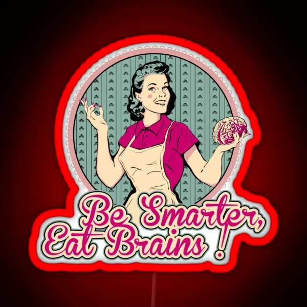 Eat Brains RGB Neon Sign