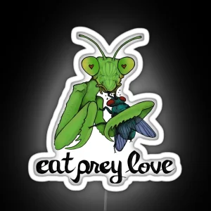 Eat Prey Love Black Text RGB Neon Sign