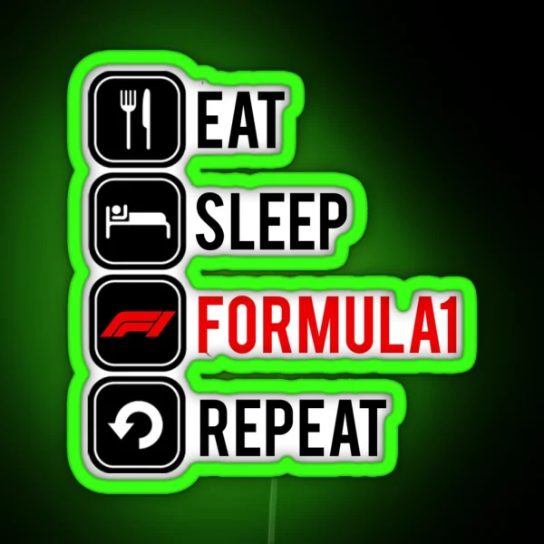 Eat Sleep Formula Repeat RGB Neon Sign
