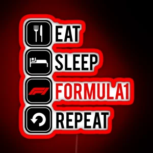 Eat Sleep Formula Repeat RGB Neon Sign