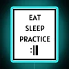Eat Sleep Practice Repeat Rectangle Border Version RGB Neon Sign - Image 3