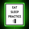 Eat Sleep Practice Repeat Rectangle Border Version RGB Neon Sign - Image 4