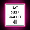 Eat Sleep Practice Repeat Rectangle Border Version RGB Neon Sign - Image 6
