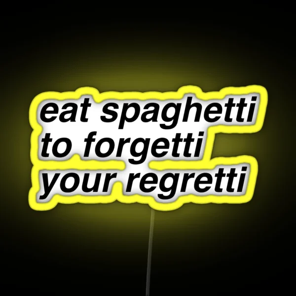 Eat Spaghetti RGB Neon Sign