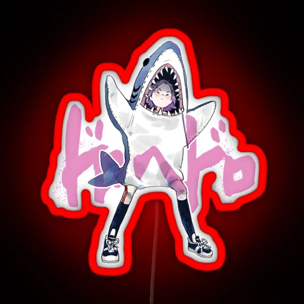 Ebisu Shark Costume RGB Neon Sign