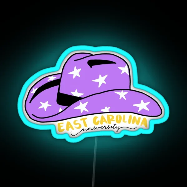 Ecu Cowgirl RGB Neon Sign