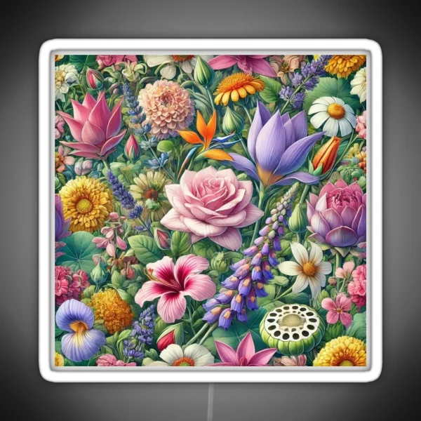 Edible Blossoms RGB Neon Sign