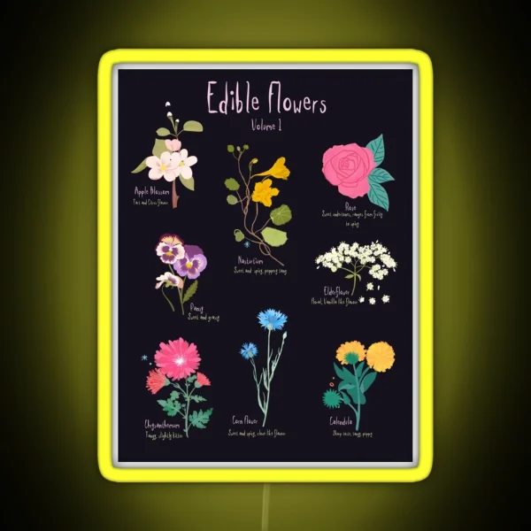Edible Flowers Volume 1 RGB Neon Sign