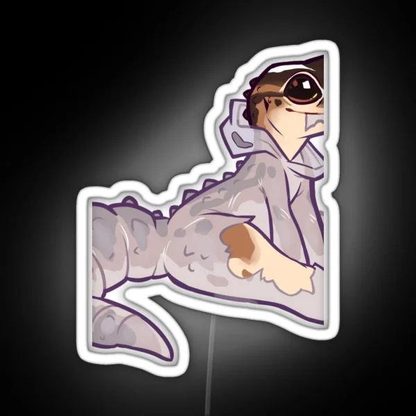 Edible Gecko Onsie RGB Neon Sign