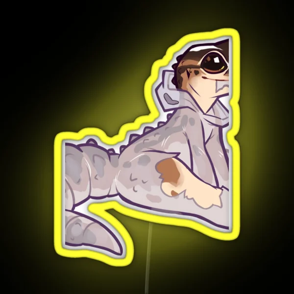 Edible Gecko Onsie RGB Neon Sign