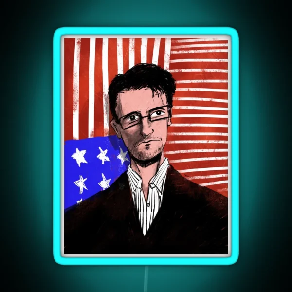 Edward Snowden America RGB Neon Sign