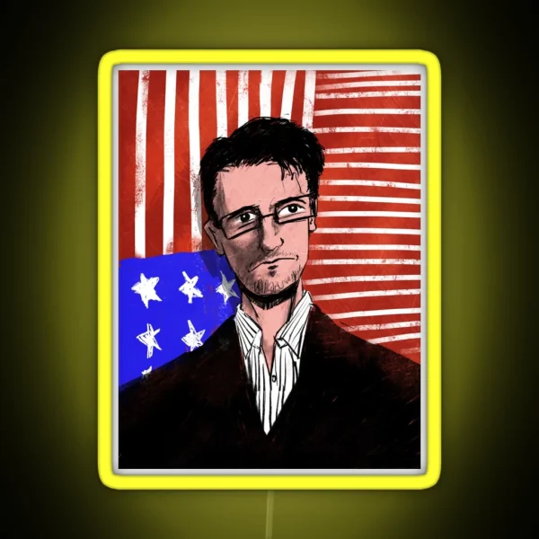 Edward Snowden America RGB Neon Sign