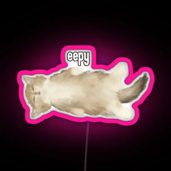 Eepy Cat RGB Neon Sign