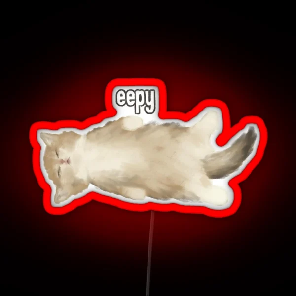 Eepy Cat RGB Neon Sign