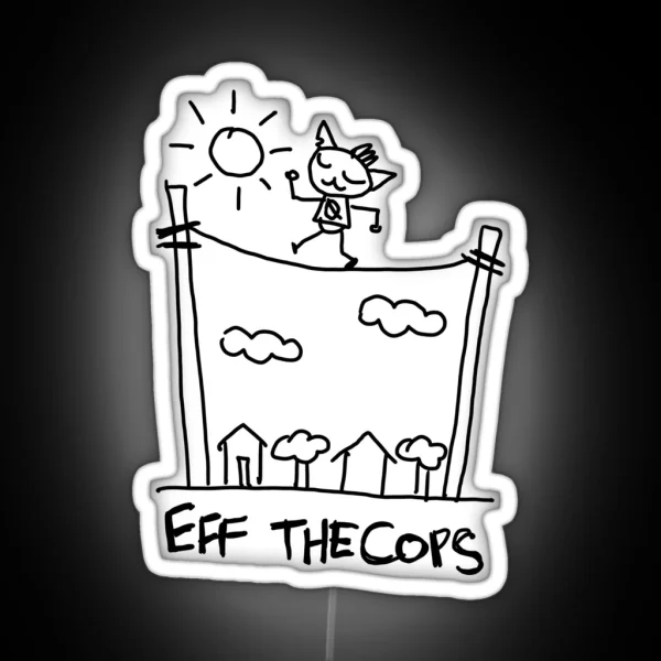 EFF THE COPS Night In The Woods Journal Page RGB Neon Sign