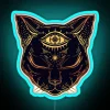 Egyptian Cat With Third Eye Open RGB Neon Sign