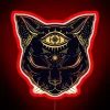 Egyptian Cat With Third Eye Open RGB Neon Sign - Image 2